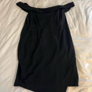 Torrid Black Strapless Off-Shoulder Dress